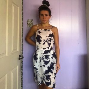 White and Black Tye Dye Dress